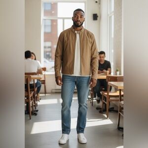 Michael Kors Tan Bomber Jacket size Small